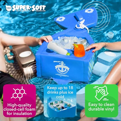 TRC Recreation Water Resistant Floating Super Soft Goodlife Drink Kooler for Water Adventures and Activities