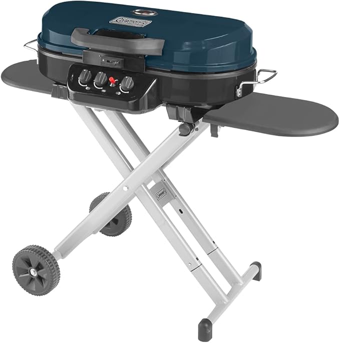 Coleman RoadTrip 285 Portable Stand-Up Propane Grill with 3 Adjustable Burners & Instastart Ignition, 20,000 BTUs of Power...