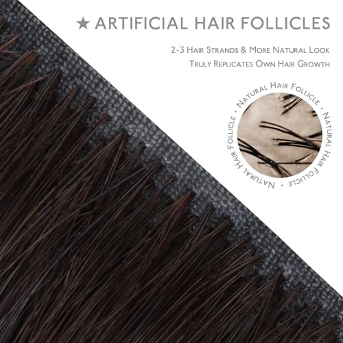 WENNALIFE Invisi Edge Clip in Hair Extensions Real Human Hair, 12 Inch 80g 7pcs Dark Brown Invisible PU Skin Weft Straight Extensiones De Cabello Hmano Clip Ins