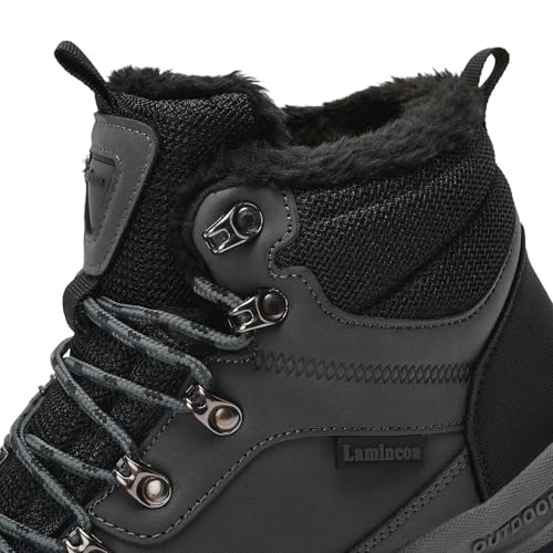 Lamincoa Mens Snow Boots Water Resistant Hiking Boots for Men Non-slip Winter Outdoor Warm Comfort Camping Backpacking Shoe