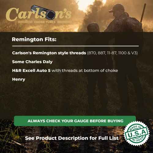 Carlsons Choke Tubes 20 Gauge for Remington | Blued Steel | Delta Waterfowl Extended Choke Tube | Made in USA
