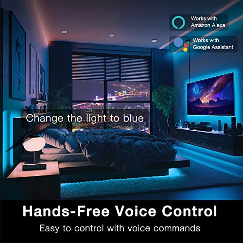 DAYBETTER Smart WiFi Led Lights 100ft, Tuya App Controlled Led Strip Lights, Work with Alexa and Google Assistant, Timer S...