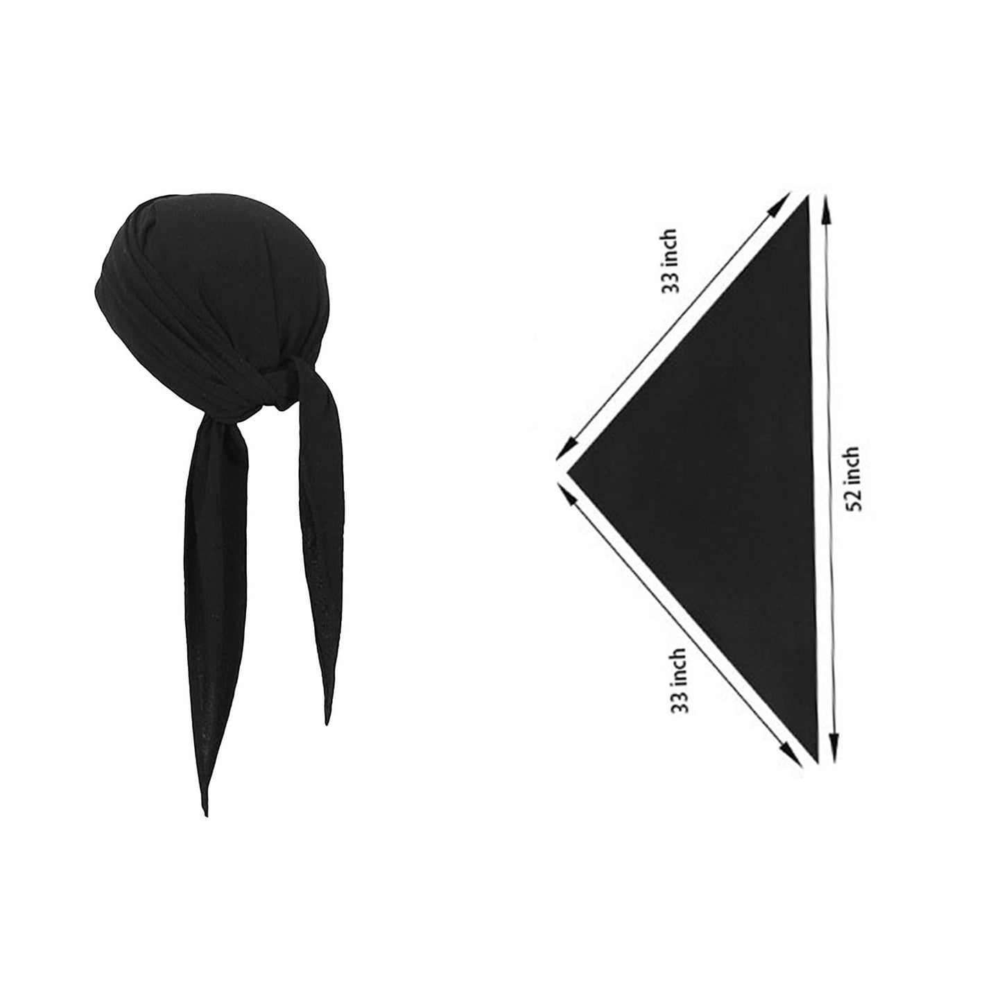 DFZ 2 Pieces Halloween Pirate Costume Accessories Cosplay Bandana Headband Waist Belt Accessories for Women Men Black