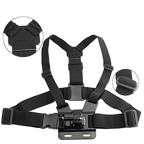 SSE Adjustable Chest Mount Harness for GoPro Hero 3/4/5/6/7/8/9/10/11/12/13/14 – One Size Fits Most – Chest Mount Designed...