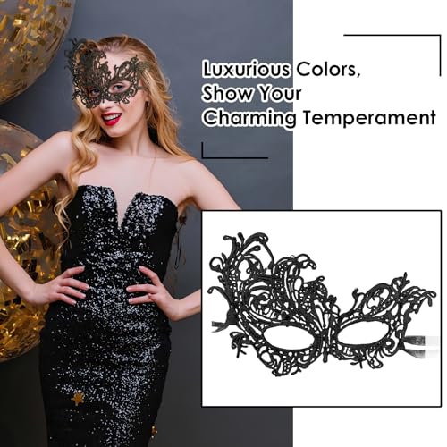 Exlinonline Lace Masquerade Mask Elastic,Fit for Adult,Soft Gentle Material,Specially For Costume,Thememed Party