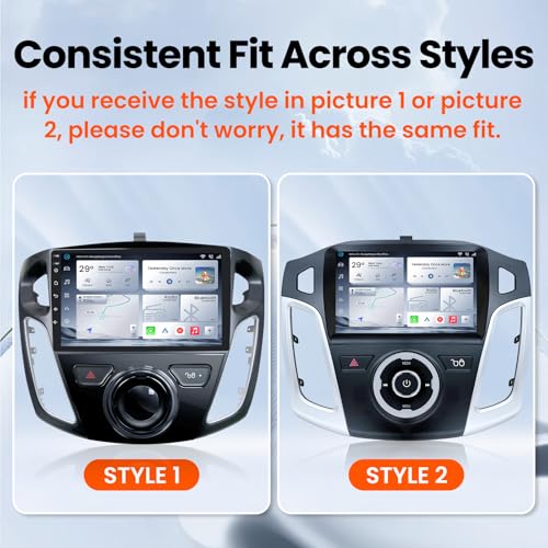 Car Radio Stereo for Ford Focus 2012-2018: 9 Inch Touch Screen Head Unit Replacement with Wireless Carplay Android Auto GP...