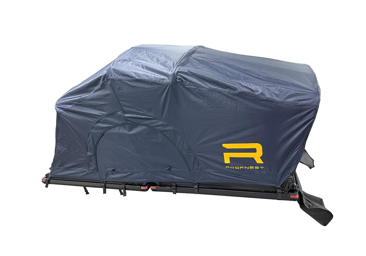 Roofnest Meadowlark Soft Shell Roof Top Tent for Car Camping and Overlanding, Lightweight, Waterproof, 2 Person Tent, Easy Assembly, Universal Mounting Brackets Included