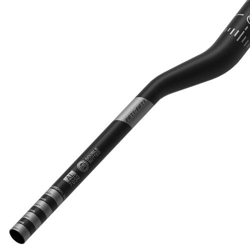 FIFTY-FIFTY Aluminium Alloy Mountain Bike Riser Handlebar, 35mm Diameter, 800mm Wide MTB Bars (38mm Rise, Black)