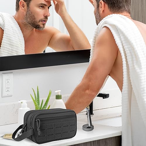QT&QY Tactical Toiletry Bag For Men Hygiene Bag EDC Military Tool Molle Pouches Small Dopp Kit Mens Shaving Kit Travel sho...