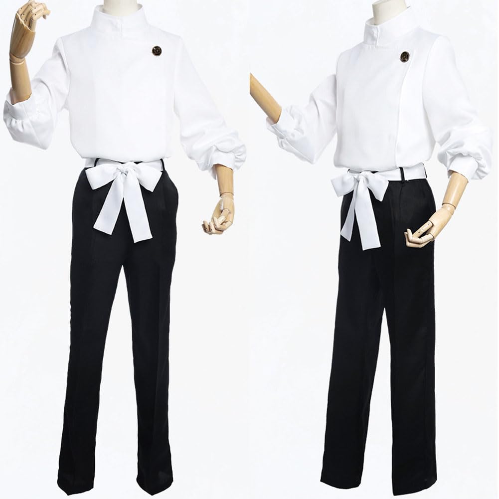 Oikawa Okkotsu Yuuta Cosplay Costume Okkotsu Yuuta Cosplay Outfit School Uniform Kimono Full Set(White,3XL)