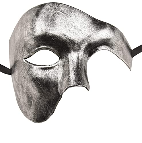 KEFAN Mens Mask Masquerade Mask Phantom of The Opera Half Face Mask