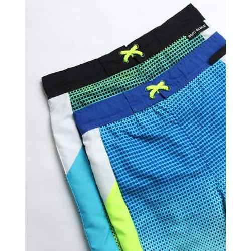 Body Glove Boys Swim Trunks - 2 Pack UPF 50+ Quick Dry Board Shorts Bathing Suit Kids Swimwear with Pockets (Sizes: 8-18)