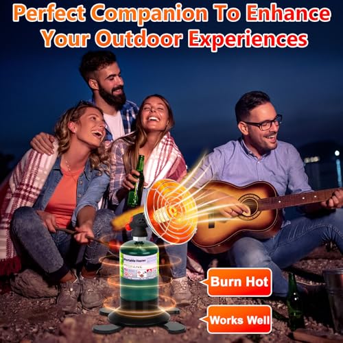 Portable Propane Heater for Camping, Outdoor Gas Space Patio Garage Heater, High Heat Output Big Heaters Foldable Tank Hol...