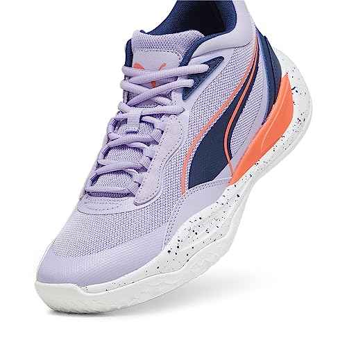 PUMA Men's Playmaker Pro Basketball Shoes, Jet Black-White, 9
