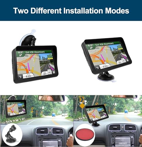 GPS Navigation for Car, Latest 2025 Map,9 inch Touch Screen Real Voice Spoken Turn-by-Turn Direction Reminding Navigation ...