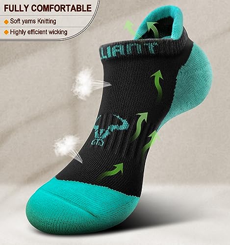 Socks For Women 6Pairs-Womens Athletic Ankle Socks No Show Cushioned for Walking Running-Compression Arch Support