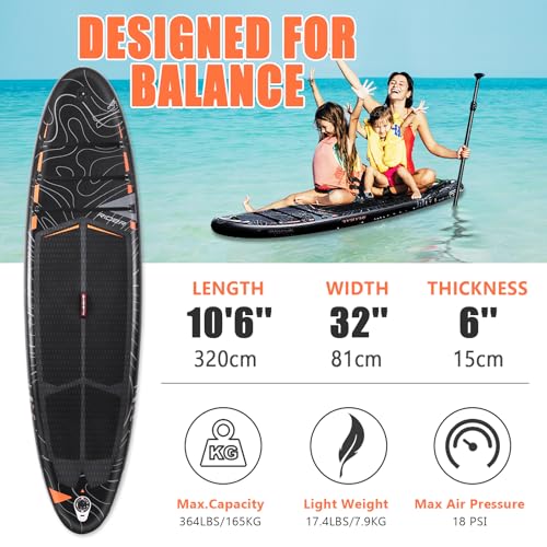 ANNTU Inflatable Paddle Board, Stand Up Paddleboard with SUP Camera Seat, Wide Stance, Blow Up Paddle Board, ISUP Backpac...