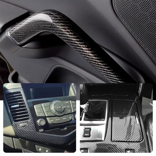 Carbon Fiber Vinyl Wrap for Cars, 6D High Gloss Car Wraps Vinyl Roll Bubble Free, PVC Self Adhesive Automotive Sticker Dec...