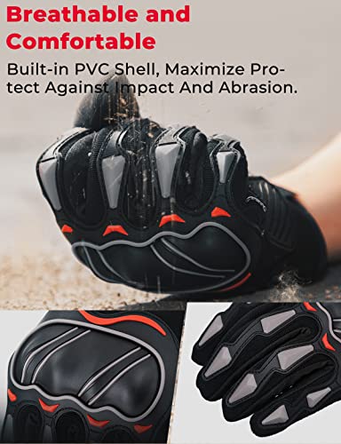 KEMIMOTO Motorcycle Gloves for Men, Touchscreen Cycling Gloves for Outdoor Sports On-Road Off-Road Mountain Motorcycle Mot...