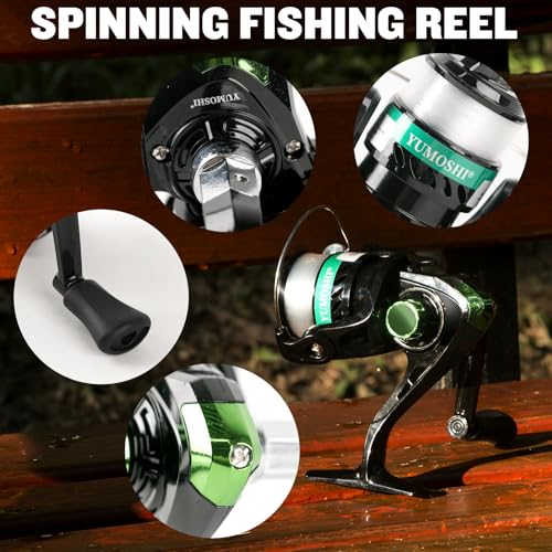 Family Fishing Pole Combo, 2PCS Portable Parent-Child Travel Fishing Kit, 6.89FT 4.92FT Telescopic Fishing Rod Spinning Re...