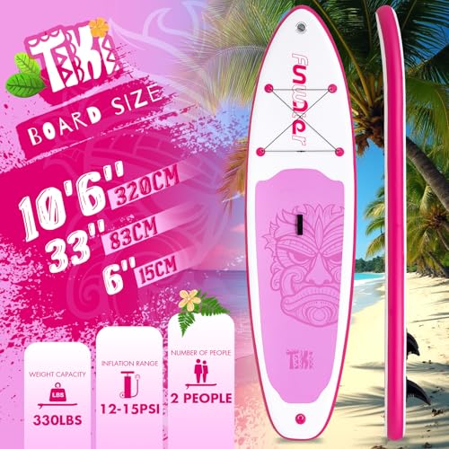 FunWater Inflatable Ultra-Light Stand Up Paddle Board for All Skill Levels with Premium SUP Paddleboard Accessories,Non-Sl...