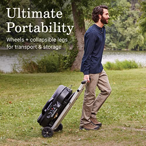Coleman RoadTrip 285 Portable Stand-Up Propane Grill with 3 Adjustable Burners & Instastart Ignition, 20,000 BTUs of Power...