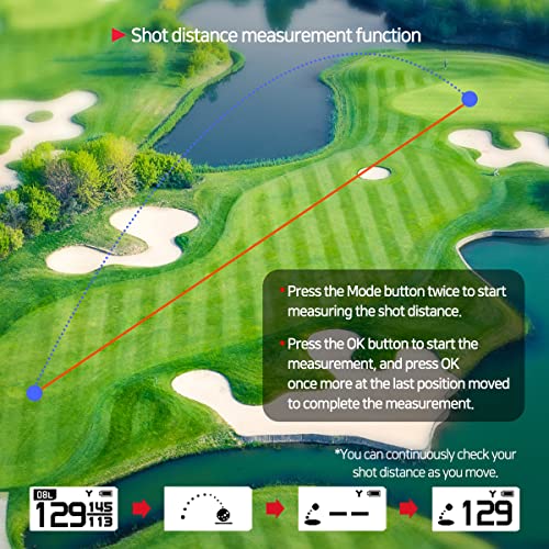 GOLFBUDDY Voice 2S+ Talking GPS Rangefinder, Clip on Hat Golf Navigation, Slope Mode on/Off, 18 Hours Battery Life, Shot D...