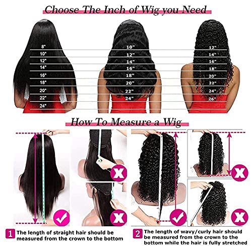 WENYAN Headband Wig Human Hair Deep Wave 20 Inch Wigs for Black Women Glueless None Lace Front Curly Wave Wig Brazilian Virgin Hair Wear and Go Wigs Machine Made 150% Density Natural Color