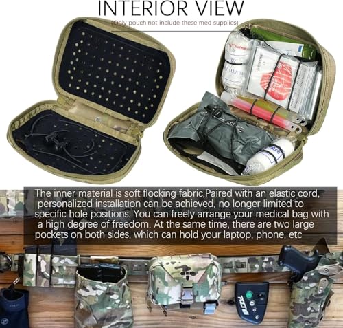 Lonloke Ifak Pouch-Rapid Deployment Tactical MOLLE Trauma Kit Pouches, Quick Release Tear-Off Medical First Aid Kit Organi...