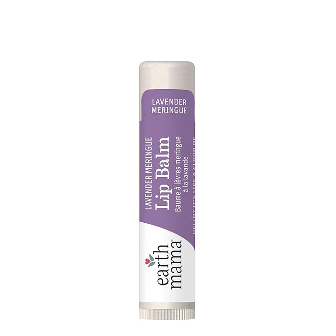 Earth Mama Lip Balm Variety Pack | Quadruplets 4 Pack | Lavender Meringue, Mint Herbal, Coconut Smoothie & Orange Ginger | Soothing & Hydrating Lip Moisturizer | Pregnancy Safe