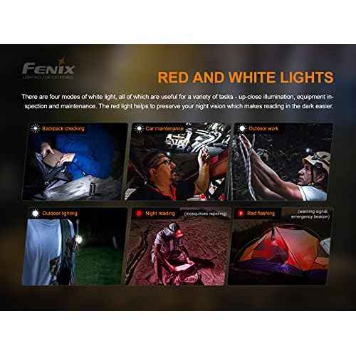 Fenix Power Bundle HM50R v2.0 Headlamp Bundle with 2X ARB-L16, 700 Lumen USB-C Rechargeable, Lightweight with Red Light and Lumentac Organizer