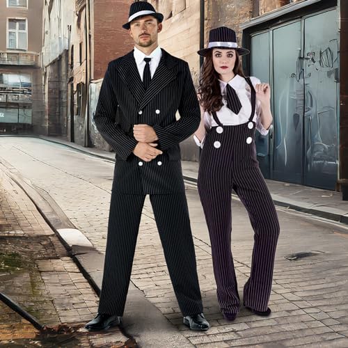 fun shack 20s Gangster Costume for Women, 1920s Mobster Outfit, Halloween Costume for Women