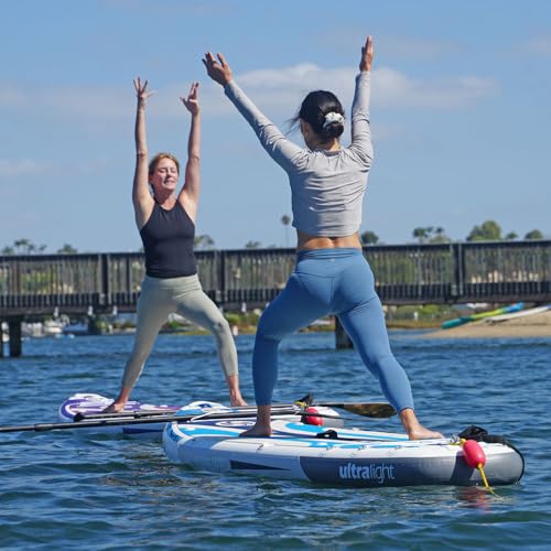 NIXY Venice G5 Cruiser & Yoga Inflatable Paddle Board | 10'6" x 34" x 6" Ultra-Light SUP with Welded Seams, Woven Drop Sti...