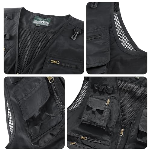Men's Fishing Vest Lightweight Outdoor Work Hiking Photo Safari Outerwear Vests