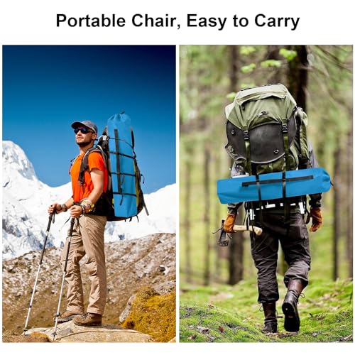 SAILARY Folding Camping Collapsible Chairs Heavy Duty Lawn Chair with Cooler Bag, Storage Pocket, Waterproof Bag Outdoor A...