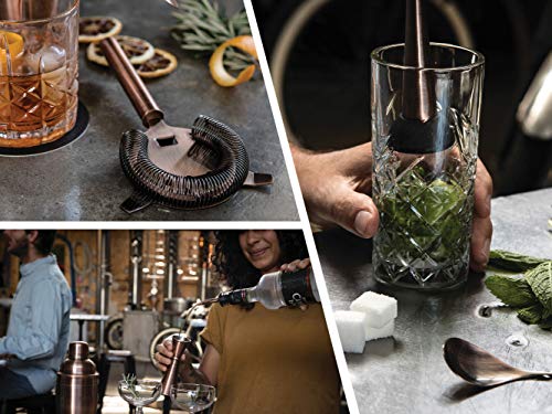 Mint & Mortar Cocktail Shaker Set, 7-Piece Bartender Kit with Stand, 24oz Martini Shaker Bottle Stainless Steel Bar Tools,...