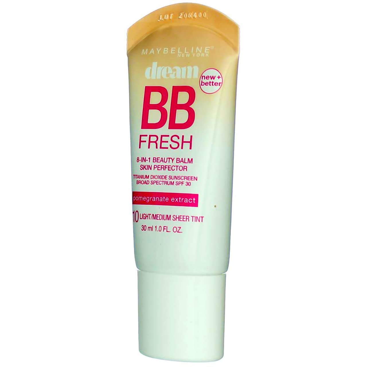 Maybelline Dream Fresh BB 8-in-1 Beauty Balm Skin Perfector SPF 30, Light/Medium, 1 oz (Pack of 2)