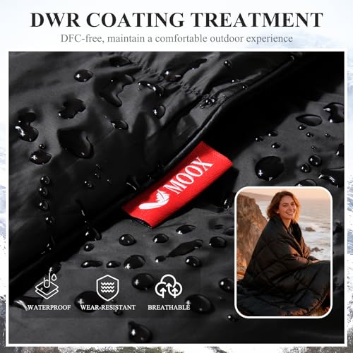 MOOX Down Camping Blanket Packable Backpacking Camping Quilt Outdoor Lightweight Warm Water Resistant Puffy Sleeping Bag T...