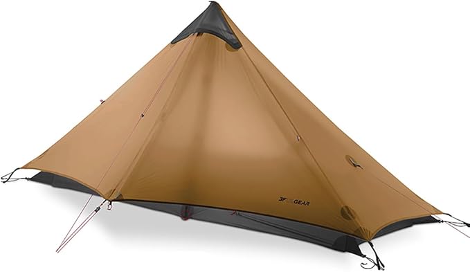 Telomat 3F UL Gear Lanshan1 Ultralight Tent 3/4 Season Portable Backpacking Tent for 1-Person 15D Silicon Coated Waterproo...