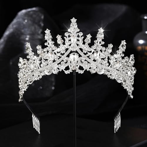 COCIDE Tiara and Crown for Women Crystal Queen Crown Rhinestone Tiara for Girl Bride Wedding Hair Accessories for Bridal B...