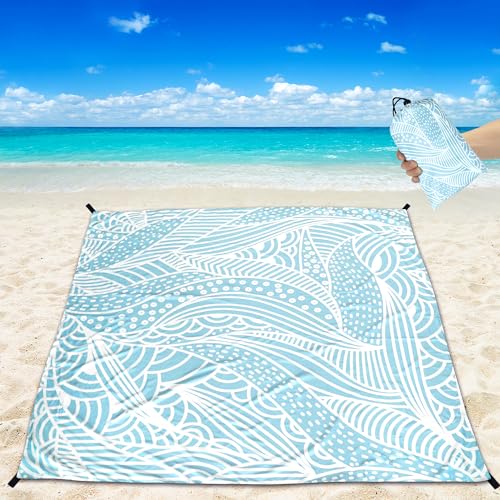 AISPARKY Beach Blanket Waterproof Sandproof Quick Drying Beach Mat Extra Large Outdoor Picnic Blanket for Travel Camping H...