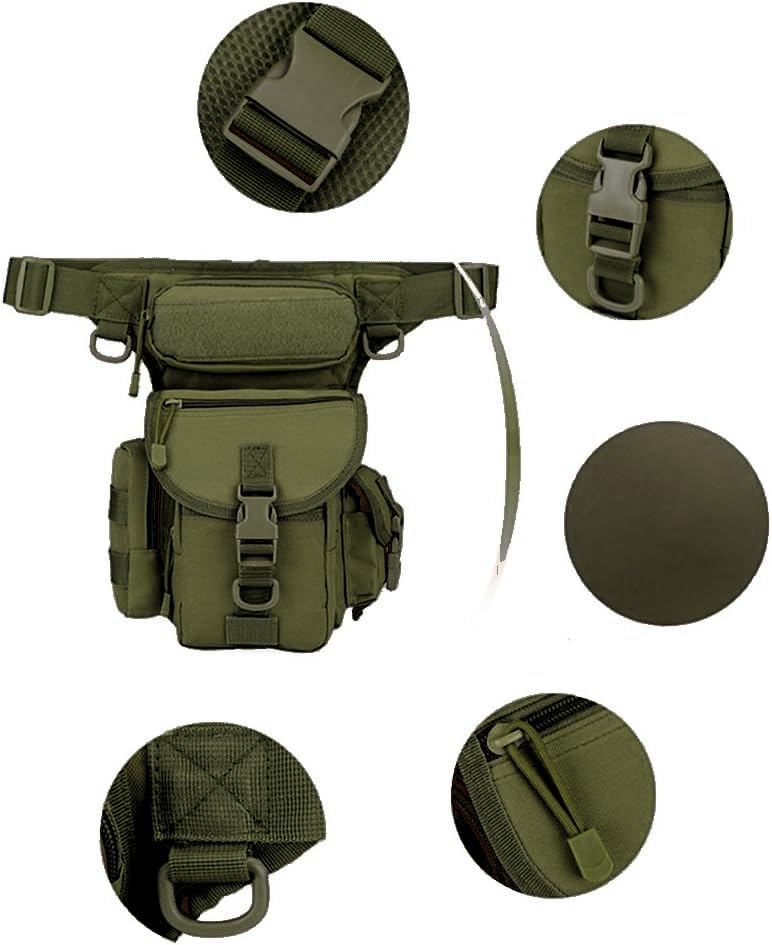 Multi-Purpose Tactical Drop Leg Bag Tool Fanny Thigh Pack Leg Rig Military Motorcycle Camera Versipack Utility Pouch, Blac...