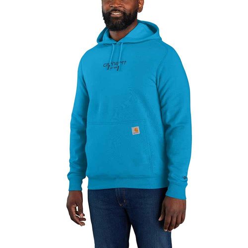 Carhartt Men's Force Relaxed Fit Lightweight Logo Graphic Sweatshirt, Atomic Blue, Large