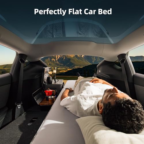 Havnby Tesla Model Y Solo Mattress, Wedge Design & 6.7-Inch Solid Foam for Flat Car Bed, Portable Camping Mattress w/Buil...