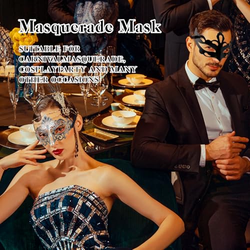 Allruyee 40 Pieces Masquerade Masks Vintage Antique Masks Venetian Party Masks
