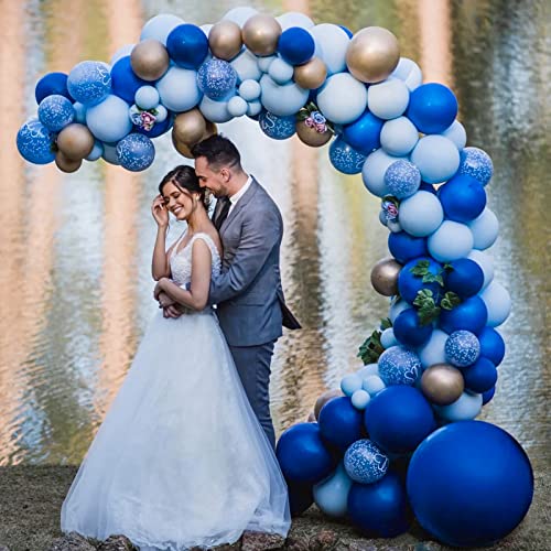 FOTIOMRG Royal Blue Balloons 12 inch, 50 Pack Royal Blue Latex Party Balloons Helium Quality for Birthday Graduation Baby ...