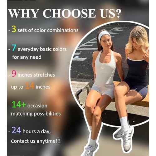 Tobeffect Headbands for Women Non Slip Trendy Womens Headbands 7PCS Elastic Hair Bands for Women's Hair Workout Sweat Head Bands Soft Thick Cotton Cloth Headband for Yoga Running Sport