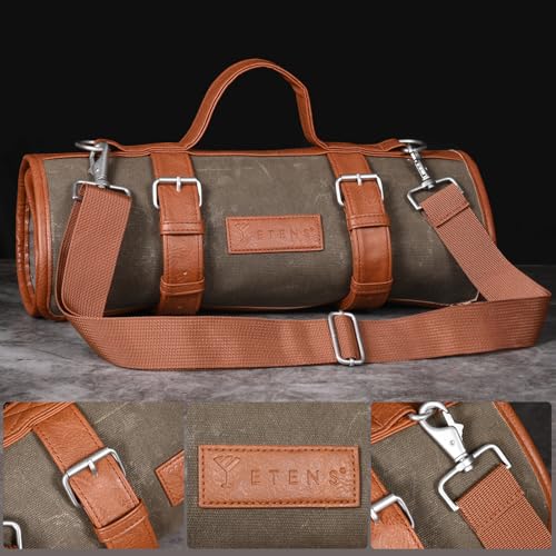 Etens Travel Bartender Kit – 22-Pc Bartending Kit with Bar Tools Bartender Accessories, Waxed Canvas Tool Bag – Profession...
