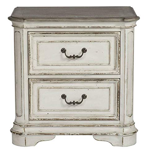 Liberty Furniture Industries Magnolia Manor 2 Drawer Night Stand, W28 x D17 x H28, White