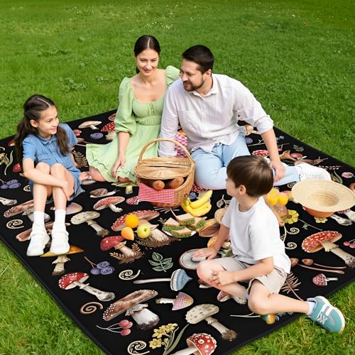 Supfitness Extra Large Picnic Blankets Waterproof Foldable (60 "x 80") Beach Blanket Waterproof Sandproof,3-Layer Thicking...